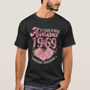 53 Jahre altes rosa Vintage 1969 Geburtstagsgesche T-Shirt
