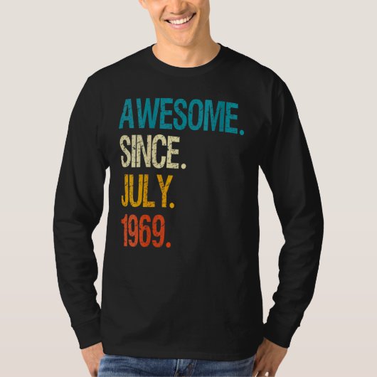53 Jahre Phantastisch seit Juli 1969 53. Geburtsta T-Shirt (Vorderseite)
