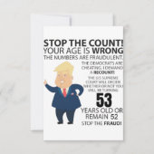 53 Jahre Trump glücklich zum Geburtstag Gegenwart  (Vorderseite)