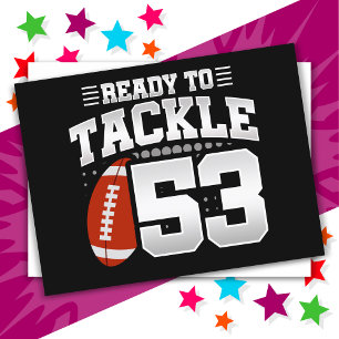 53-jähriges Tackle-Fußballparty 53. Geburtstag Postkarte
