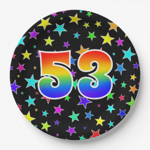 53. Veranstaltung: Bold, Fun, Colorful Rainbow 53 Pappteller