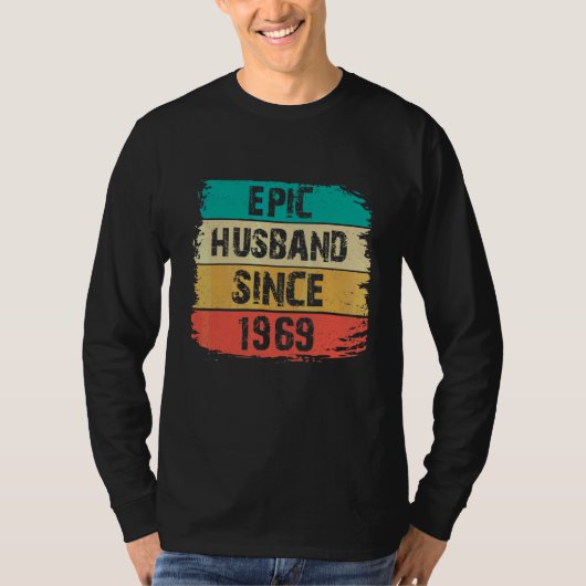 53. Wedding Anniversary Epic Husband Seit 1969 T-Shirt (Vorderseite)