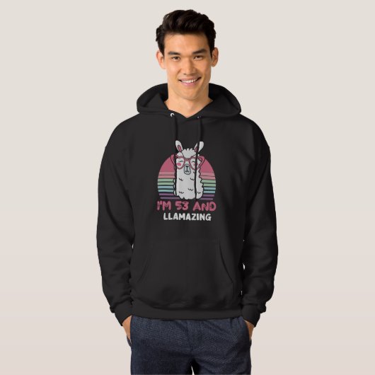 53 Year Old Bday Llamazing 53rd Birthday Llama Hoodie (Vorne ganz)