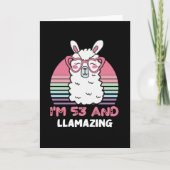53 Year Old Bday Llamazing 53rd Birthday Llama Karte (Vorderseite)