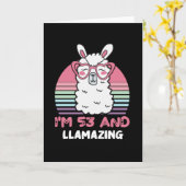 53 Year Old Bday Llamazing 53rd Birthday Llama Karte (Gelbe Blume)