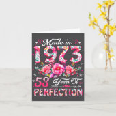 53 Year Old Made In 1973 Floral 53rd Birthday Wome Karte (Gelbe Blume)