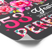 53 Year Old Made In 1973 Floral 53rd Birthday Wome Poster (Ecke)