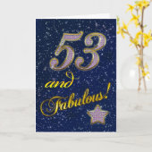 53rd birthday for someone Fabulous Karte (Gelbe Blume)