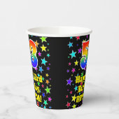 53rd Birthday: Fun Stars Pattern and Rainbow 53 Pappbecher (Links)