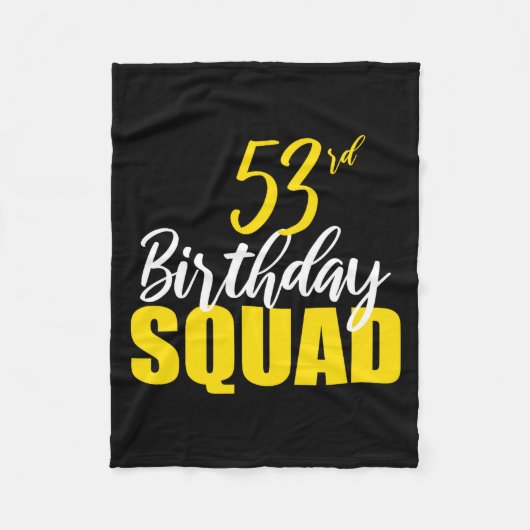 53rd Happy Birthday Squad Party Bday Family Group Fleecedecke (Vorderseite)
