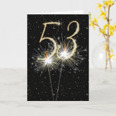 53rd Wedding Anniversary Sparklers Karte (Gelbe Blume)