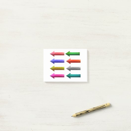 5424Farbige Pfeile Post-it Klebezettel (Auf Schreibtisch)