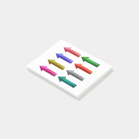 5424Farbige Pfeile Post-it Klebezettel (angewinkelt)