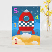 54321 Blast off - Grußkarte Karte (Gelbe Blume)