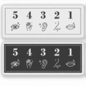 54321 Grounding Technique Anxiety Mental Health Aufkleber (Vorderseite)