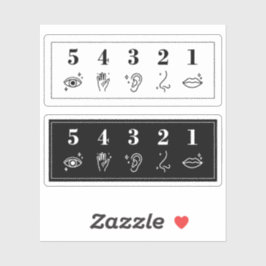 54321 Grounding Technique Anxiety Mental Health Aufkleber