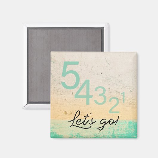 54321 Lass uns gehen! Motivierend Technik - Modern Magnet (Vorderseite/Rückseite)