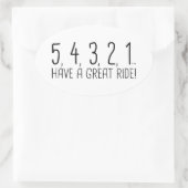 54321 OVALER AUFKLEBER (Tasche)