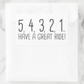 54321 RECHTECKIGER AUFKLEBER (Tasche)