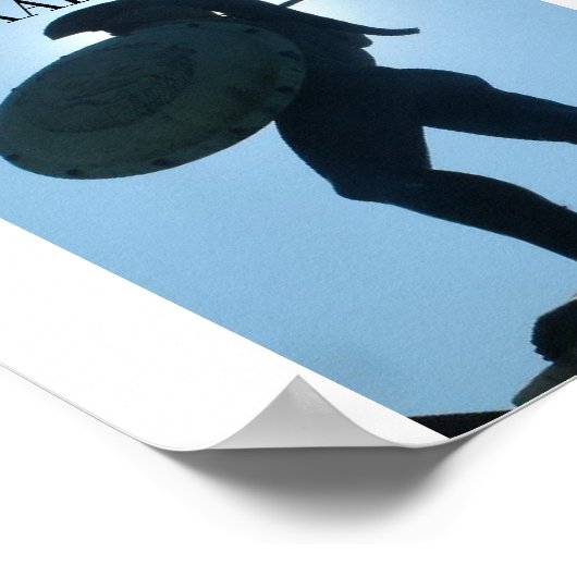 545_King_Leonidas_statue, MALON LABE Poster (Ecke)