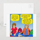 546 Freundinnen Cartoon Postkarte (Vorne/Hinten)