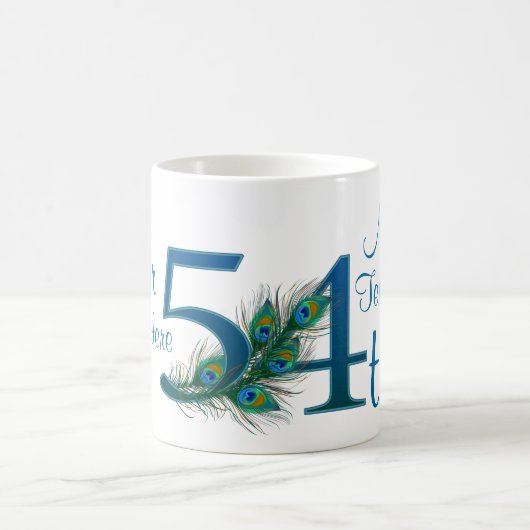 # 54 - 54. Hochzeitstag oder 54. Geburtstag Kaffeetasse (Mittel)