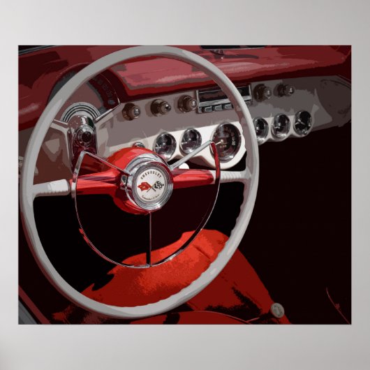 '54 Corvette Interior Poster (Vorne)