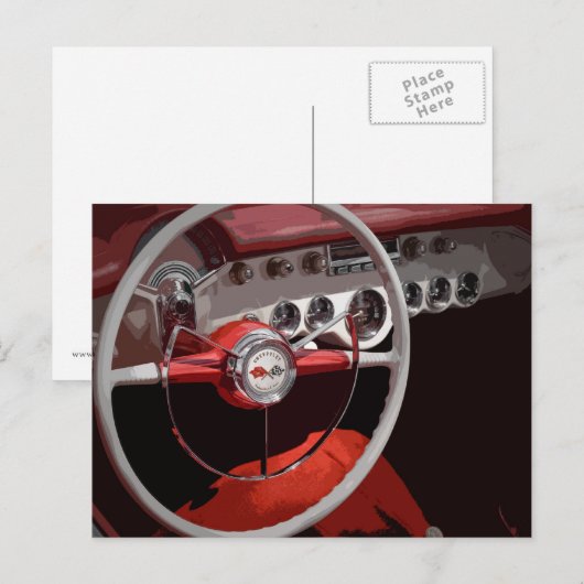 "54 Corvette Räume Postkarte (Vorne/Hinten)