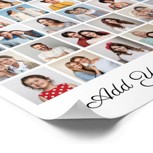 54 Foto Collage Fügen Sie Ihr eigenes Grußplakat h Poster (Ecke)