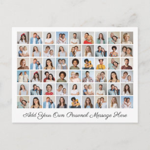 54 Foto-Collage Fügen Sie Ihre eigene Begrüßung hi Postkarte