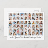 54 Foto Collage Fügen Sie Ihren eigenen Gruß hinzu Postkarte (Vorne/Hinten)