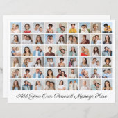 54 FotoCollage Fügen Sie Ihr eigenes Grußpapier hi (Vorne/Hinten)