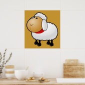 54-Free-Cartoon-Sheep-Clipart-Illustration Poster (Küche)