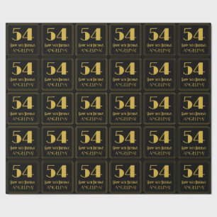 54. Geburtstag ~ Art Deco inspirierter Look "54", Geschenkpapier