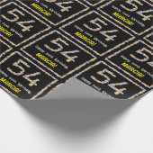 54. Geburtstag: Blumennummer, Individuelle Name, B Geschenkpapier (Ecke)