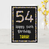 54. Geburtstag: Blumennummer, Individuelle Name, B Karte (Gelbe Blume)