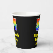 54. Geburtstag: Farblich, Spaß, Spannung, Regenbog Pappbecher (Links)