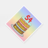 54. Geburtstag: Fun Cake and Candles + Individuell Serviette (Ecke)