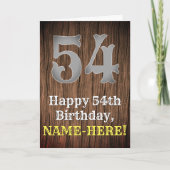 54. Geburtstag: Inspirierter Country Western Look, Karte (Vorderseite)