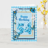 54. Geburtstag mit Scrapbook-Effekt Karte (Gelbe Blume)