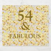 54. Geburtstag Schaumweinetikett (Einzelnes Label)