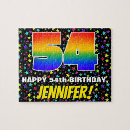 54. Geburtstag — Spaß, farbenfrohe Sternenweltenmu Puzzle