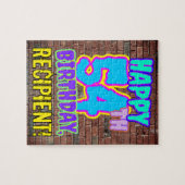 54. Geburtstag ~ Spaß, Urban Graffiti Inspiriert L Puzzle (Horizontal)