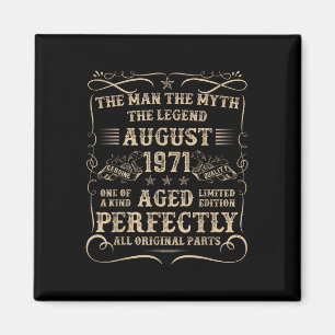 54. Geburtstagsgeschenke für Männer August 1971 54 Magnet