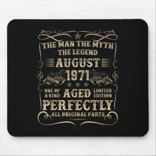 54. Geburtstagsgeschenke für Männer August 1971 54 Mousepad