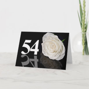 54. Geburtstagskarte mit klassisch weißer Rose Karte
