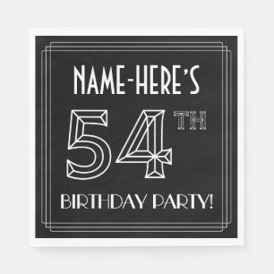 54. Geburtstagsparty: Art-Déco-Stil + Individuelle Serviette