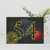 54. Geburtstagsparty Einladung (Stehend Vorderseite)
