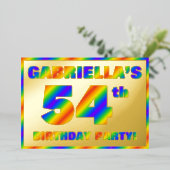 54. Geburtstagsparty — Spaß, Regenbogenspektrum "5 Folieneinladung (Stehend vorne)