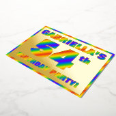 54. Geburtstagsparty — Spaß, Regenbogenspektrum "5 Folieneinladung (Gedreht)